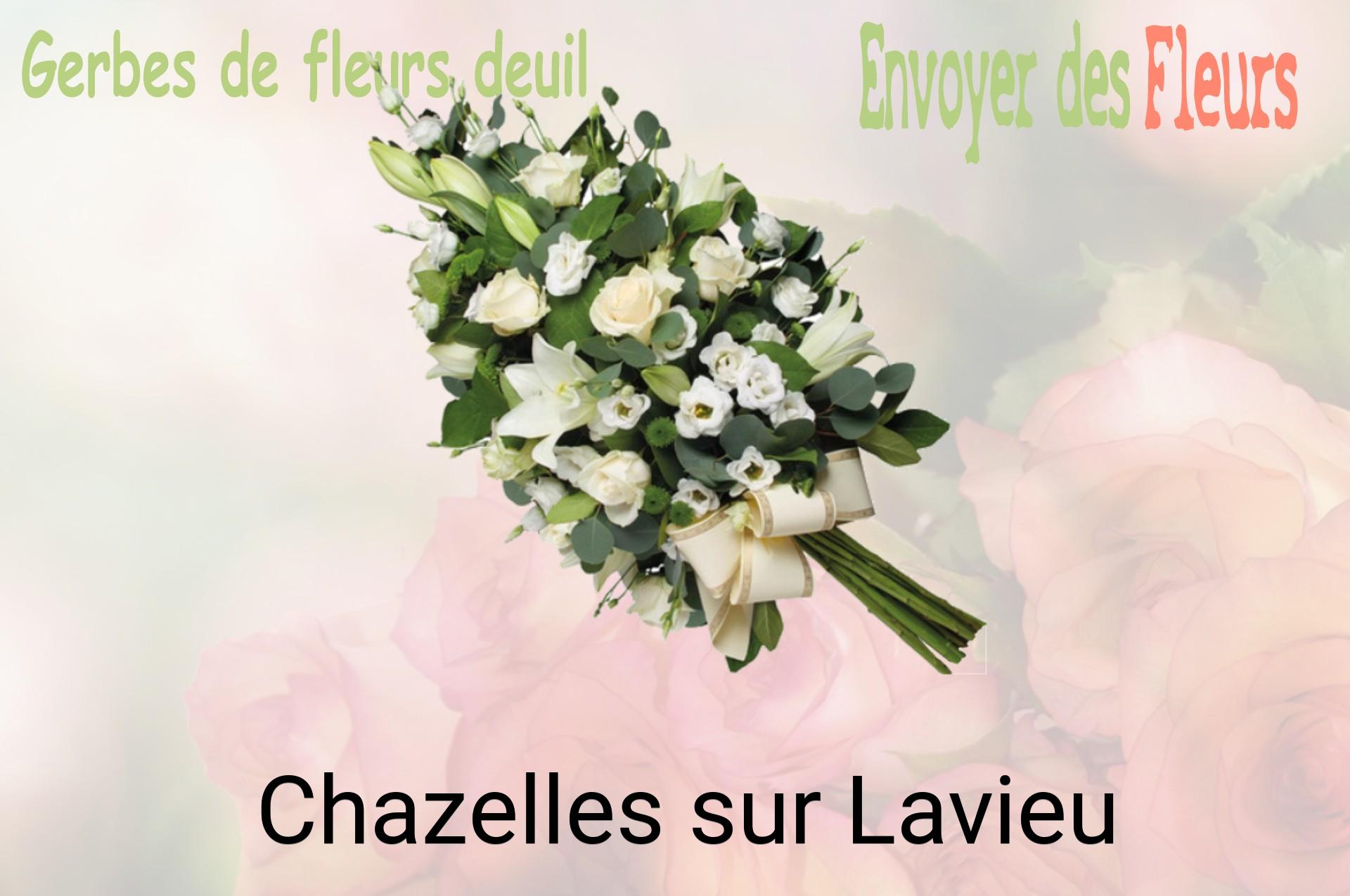 Gerbe de fleurs de deuil livrée à Chazelles-sur-Lavieu